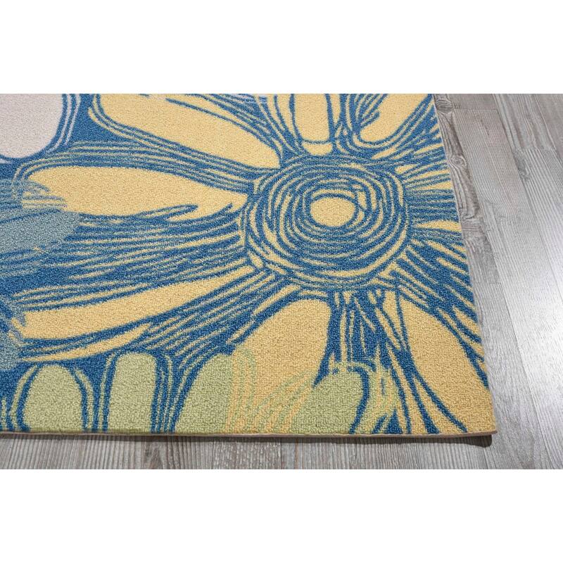 Ogunquit Indoor/Outdoor Abstract Floral Modern Rug by Havenside Home