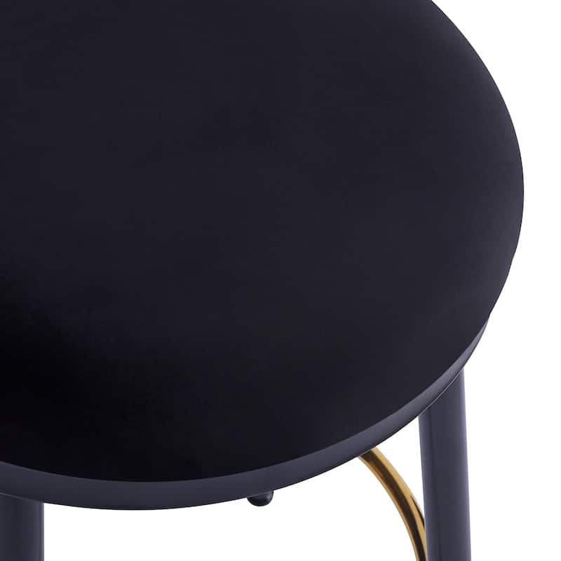 Backless Bar Stools with Footrest Fabric Upholstered Counter Stools 24.75" Modern Counter Stools Set of 2 for Dining Room