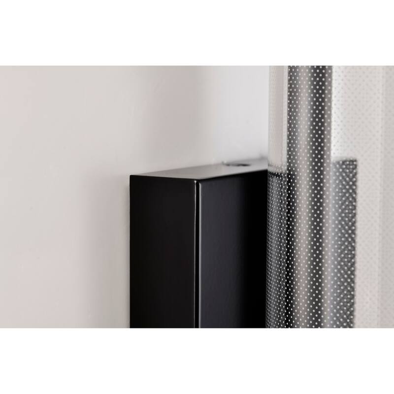 Vale LED Sconce Matte Black Silk Screened Acrylic Lens