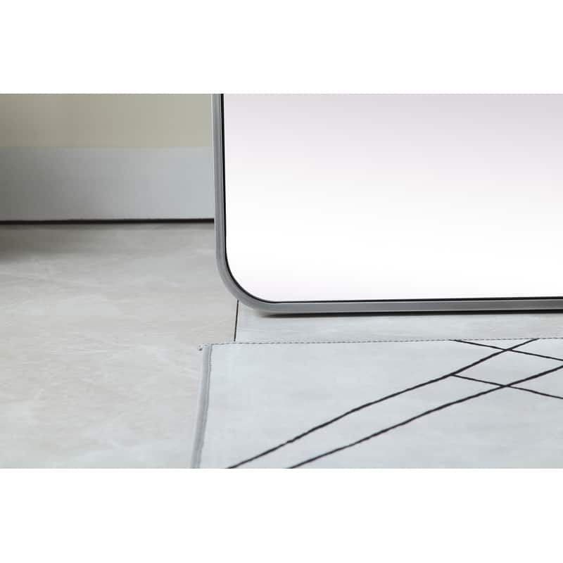 Indigo Home Soft Corner Metal Rectangle Full Length Mirror 30x60 Inch