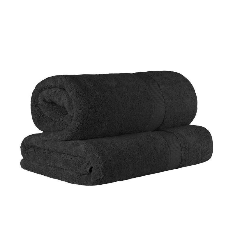 Blue Nile Mills Egyptian Cotton Plush Heavyweight 850 GSM Absorbent Bath Sheet Set of 2