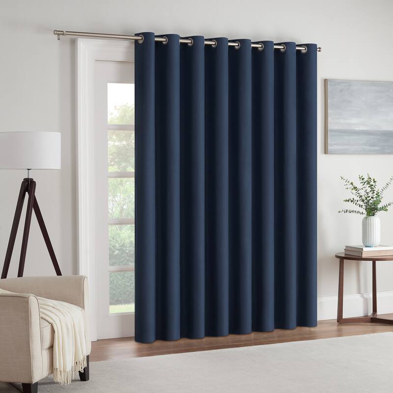 Eclipse Kendall Thermaback Grommet Extra Wide Sliding Patio Door Curtain Panel, 84 In Long x 100 In Wide