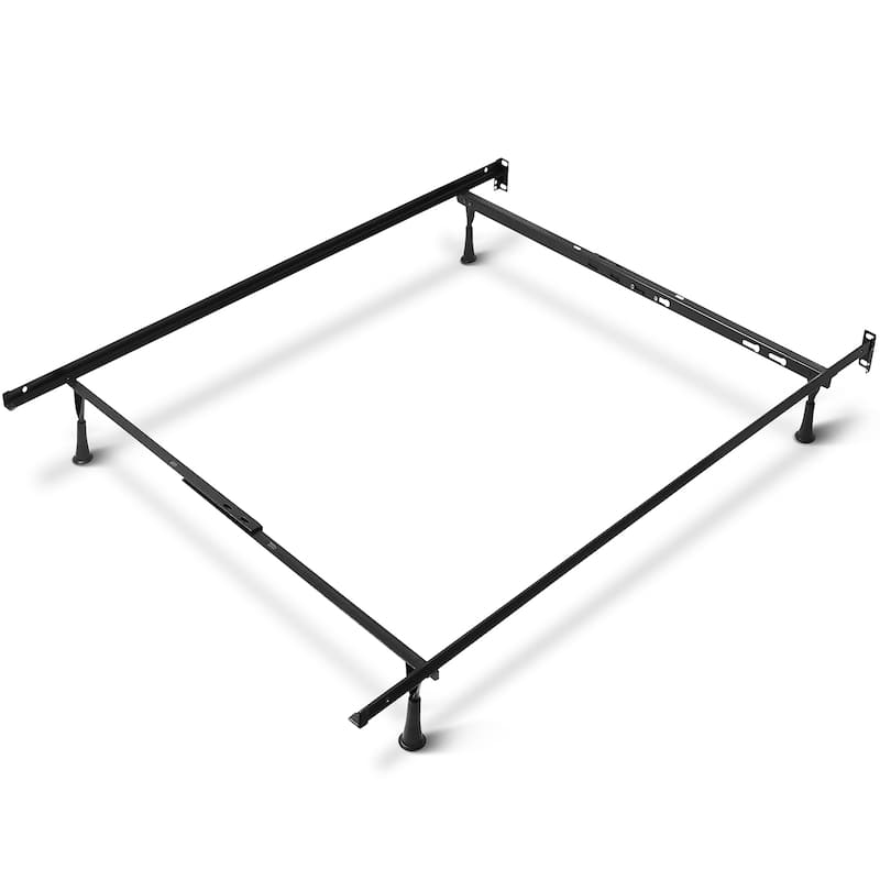 Clara Clark Expandable 4-Leg Support Metal Bed Frame - Queen, Full, Twin