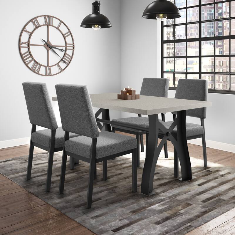 Amisco Avery Upholstered Dining Chair with Metal Legs