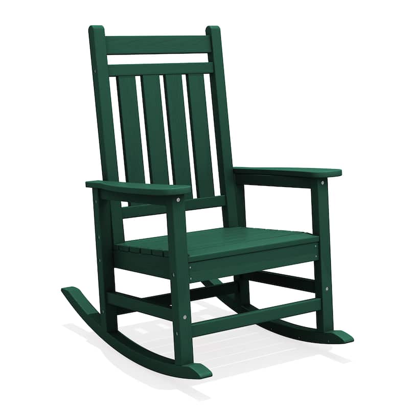 Modern High-Back Rocking Adirondack Chair All Weather