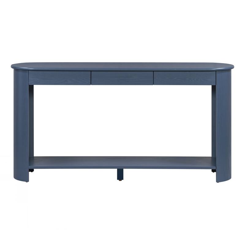 Console Table with 3 Drawers,Farmhouse Entryway Table with Shelf