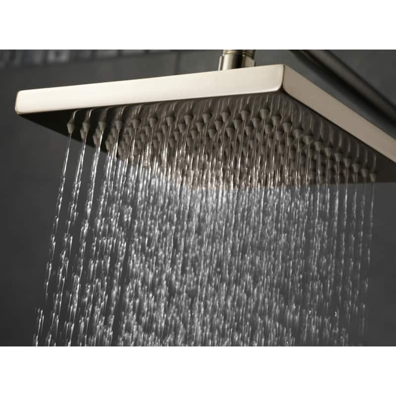 Delta 2.5 GPM 8" Wide Rain Shower Head with Shower Arm, Flange and