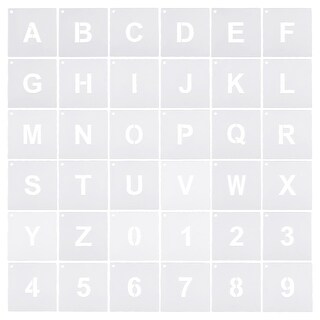 thumbnail image 2 of Artbox 4-Piece Coloured Letter & Number Stencil Set – 7, 10, 20 & 30mm Sizes 2 of 4