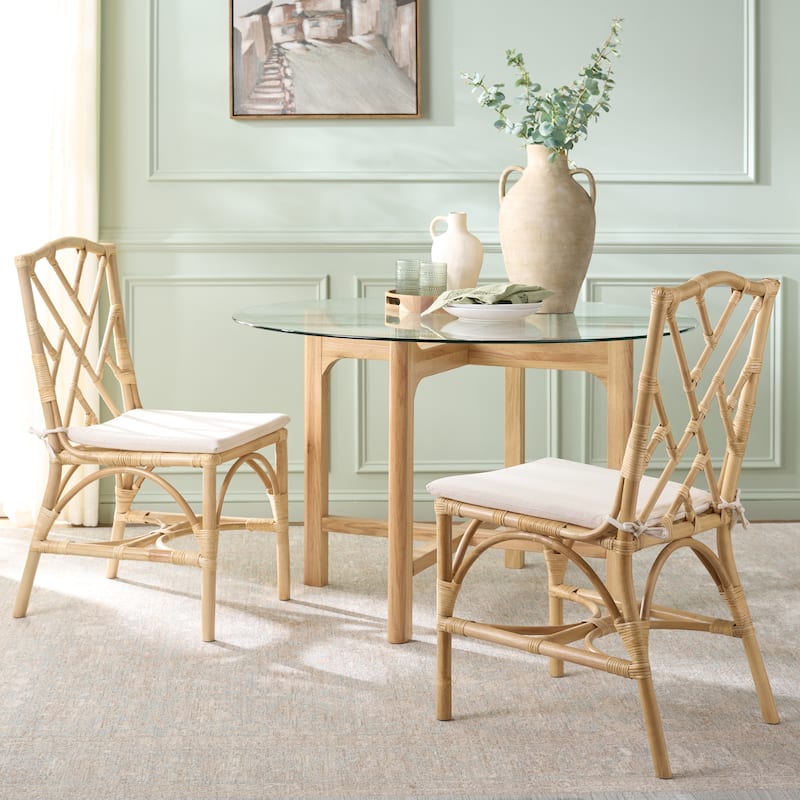 SAFAVIEH Home Chadale Rattan Dining Chair - 23"W x 18"D x 38"H