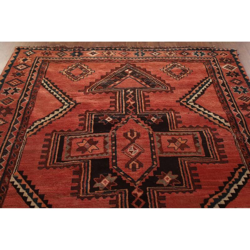 Hand Knotted Oriental 100% Wool Carpet Traditional Tribal Red Lori Area Rug - 11' 11'' X 5' 5''