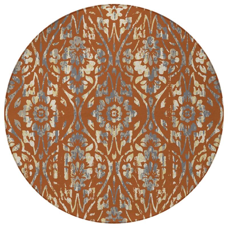 HomeRoots Floral Transitional Rectangle Outdoor Rug