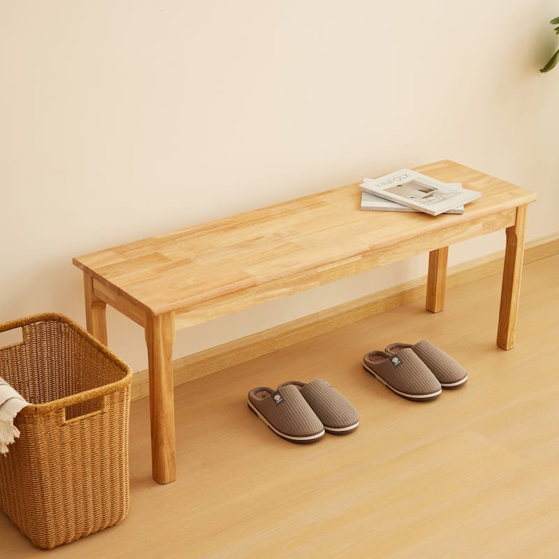 Solid Wood Dining Bench Entryway Bench Farmhouse Kitchen Table Bench