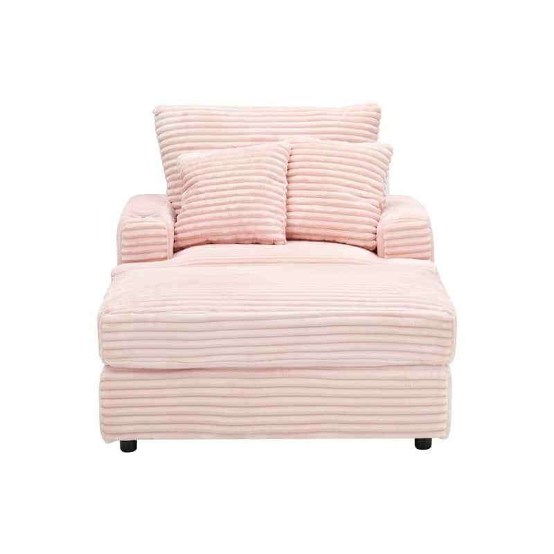 Corduroy Single Sofa+Ottoman, Cup Seats and No Cup Seats