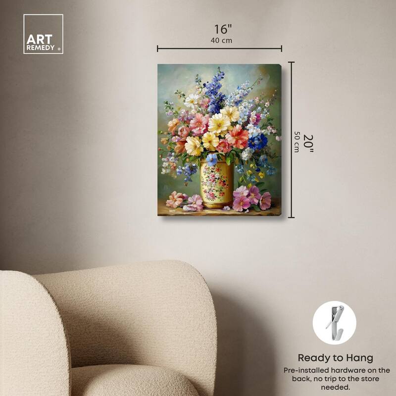 Chromatic Corolla Canvas by Art Remedy, Gallery Wrapped