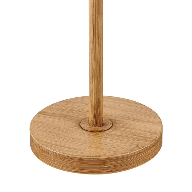 KAWOTI 62.5''H Rattan Floor Lamp with Pull Chain