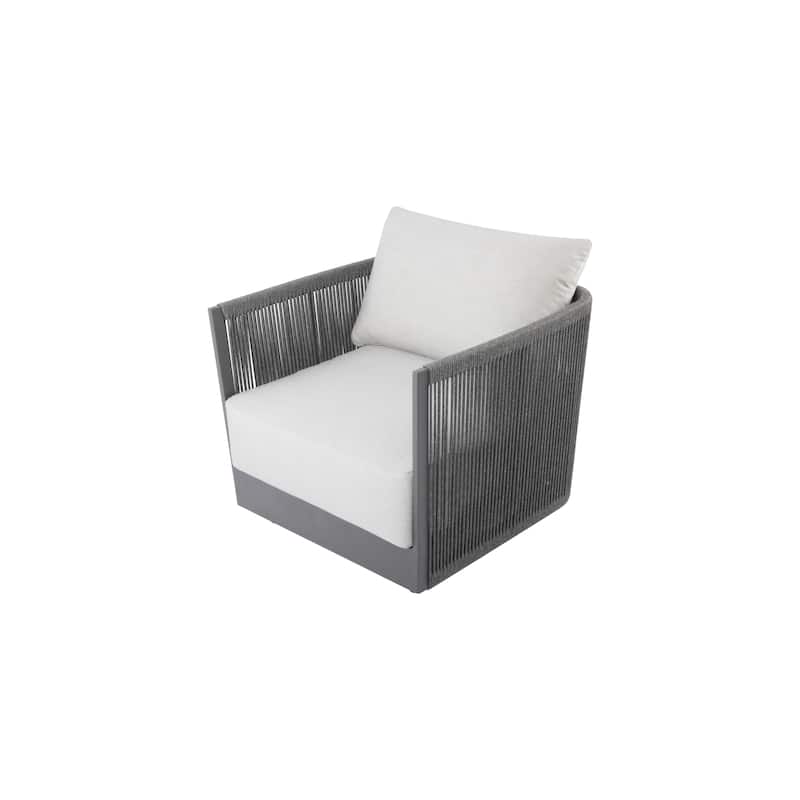 Elementi Capri Outdoor Aluminum Lounge Chair with Sunbrella® Cushions