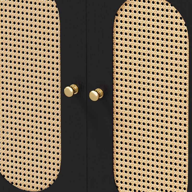 36" Rattan Boho Bathroom Vanity with Sink