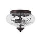 preview thumbnail 27 of 55, Modern Farmhouse 2-light Water Pattern Hammered Glass Flush Mount 9in
