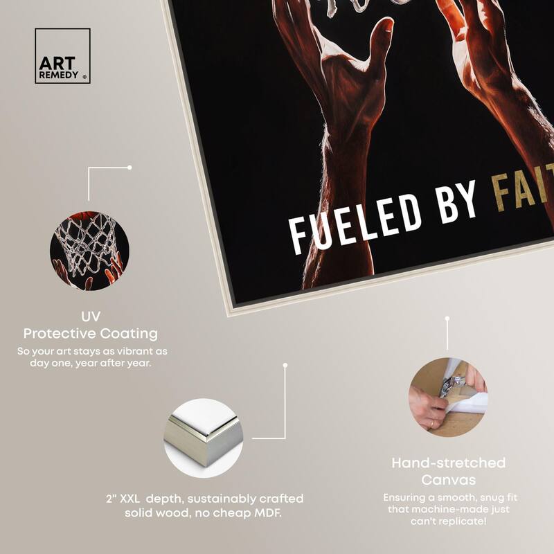 Fueled by Faith Basketball Canvas by Art Remedy