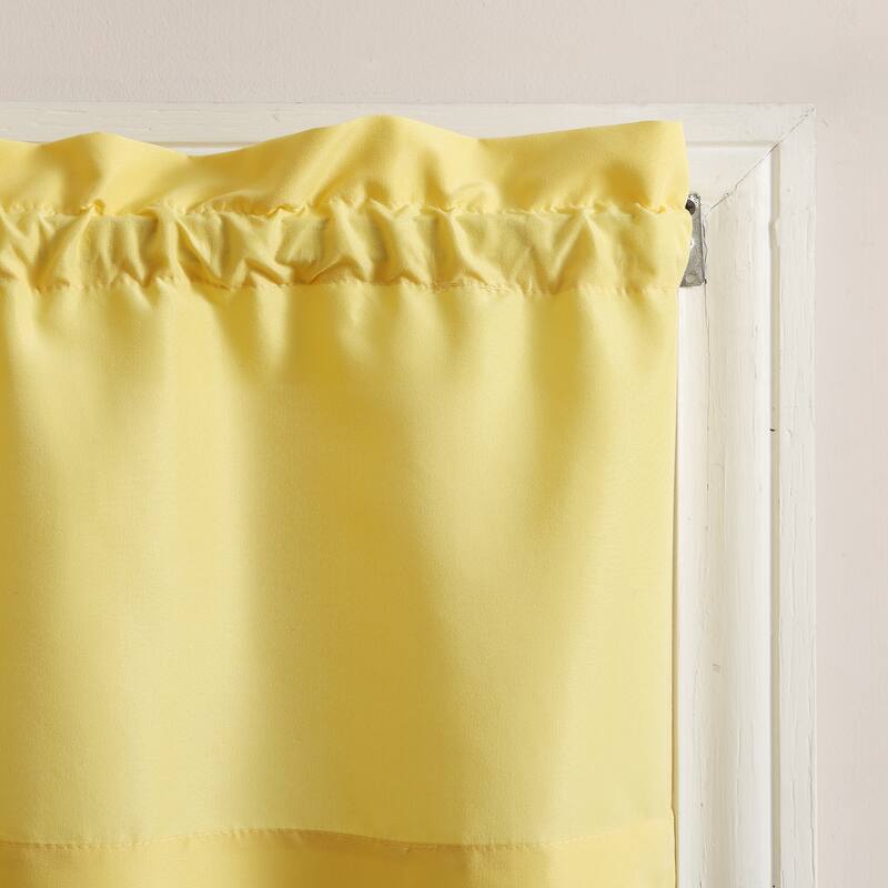 No. 918 Martine Microfiber Semi-Sheer Rod Pocket Kitchen Curtain Valance and Tiers Set