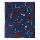 preview thumbnail 3 of 2, Marvel Spiderman Blue, Red and White Super Soft Plush Baby Blanket