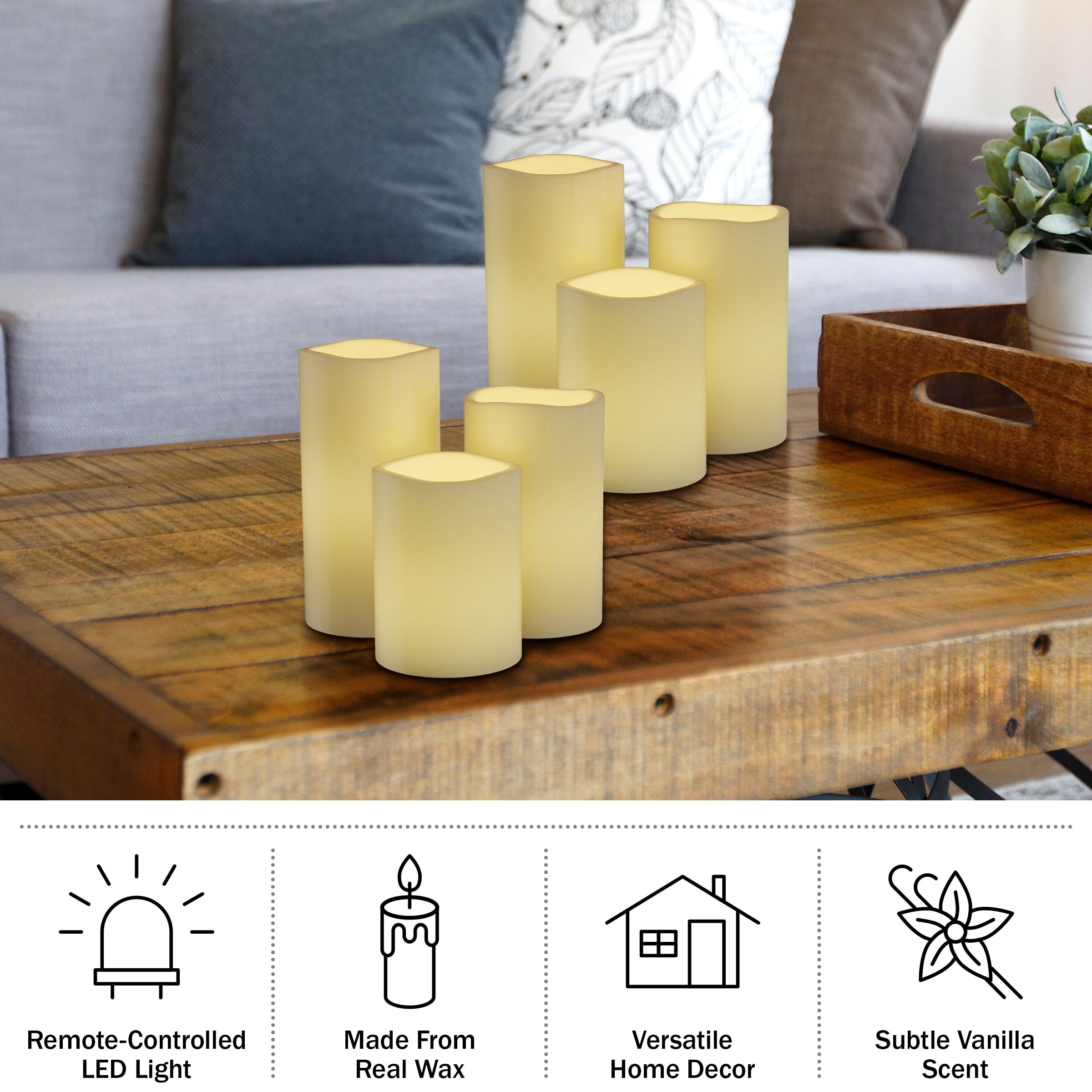 Lavish Home Set of 3 LED Flameless Candle with Remote On Sale Bed Bath Beyond 10958048