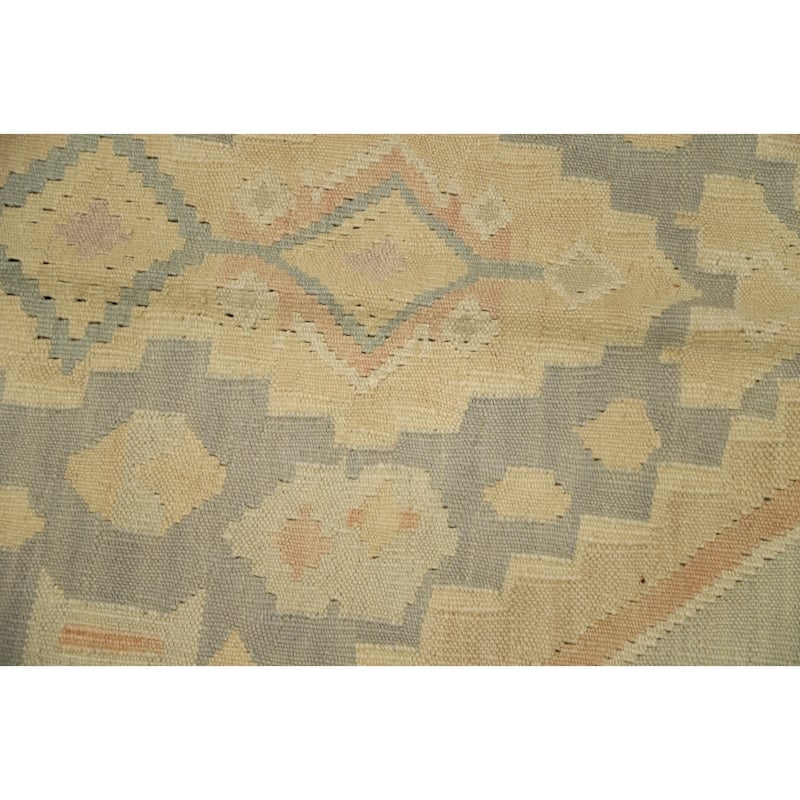 Hand Woven Oriental 100% Wool Carpet Southwestern Tribal Greys & Charcoal Kilim Area Rug - 6' 1'' X 4' 1''