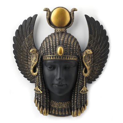 Veronese 9.7L Art Deco Egyptian Goddess Wall Plaque Resin Multicolor