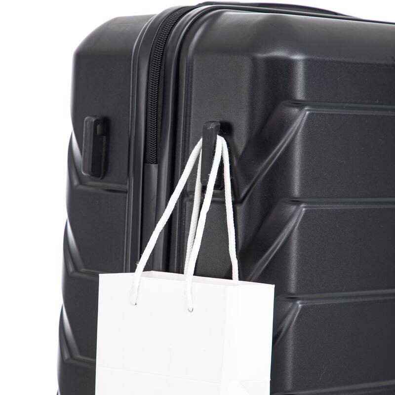 28 Inch Large Checked Luggage, Scratch Resistant Surface Four Multi-Directional Wheels, With Combination Lock and Side Hooks