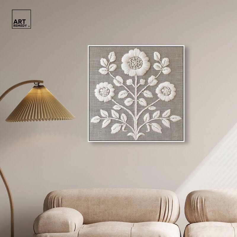 Stitched Symmetry I Canvas by Art Remedy