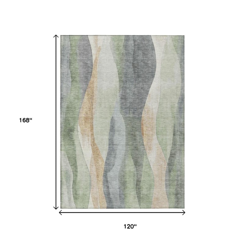 HomeRoots Abstract Transitional Rectangle Outdoor Rug