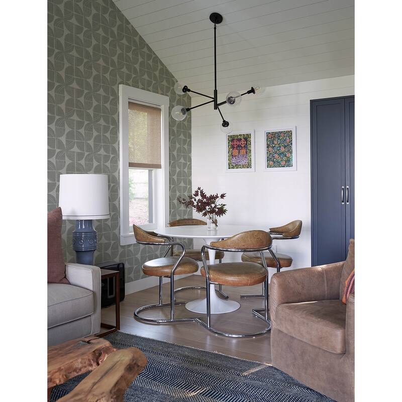 A-Street Prints Baxter Sea Green Semicircle Mosaic Wallpaper