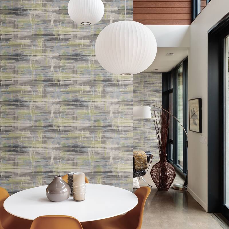 A-Street Prints Marari Green Distressed Texture Wallpaper