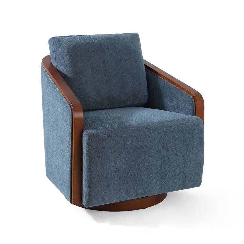 Modern Upholstered Swivel Accent Chair Set of 2