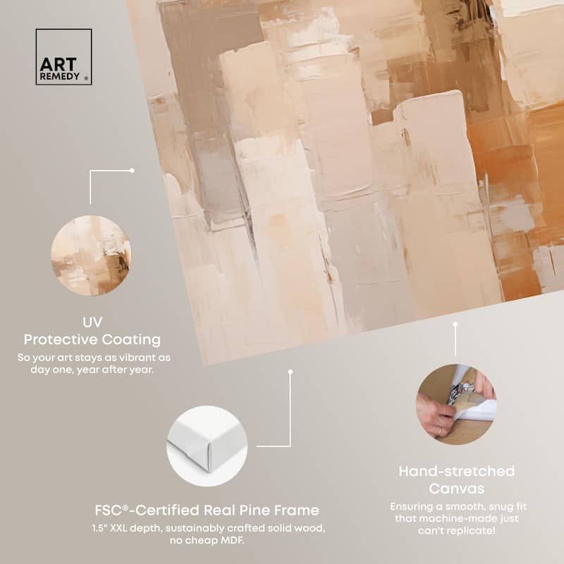 Sandstone Hush Canvas by Art Remedy, Gallery Wrapped