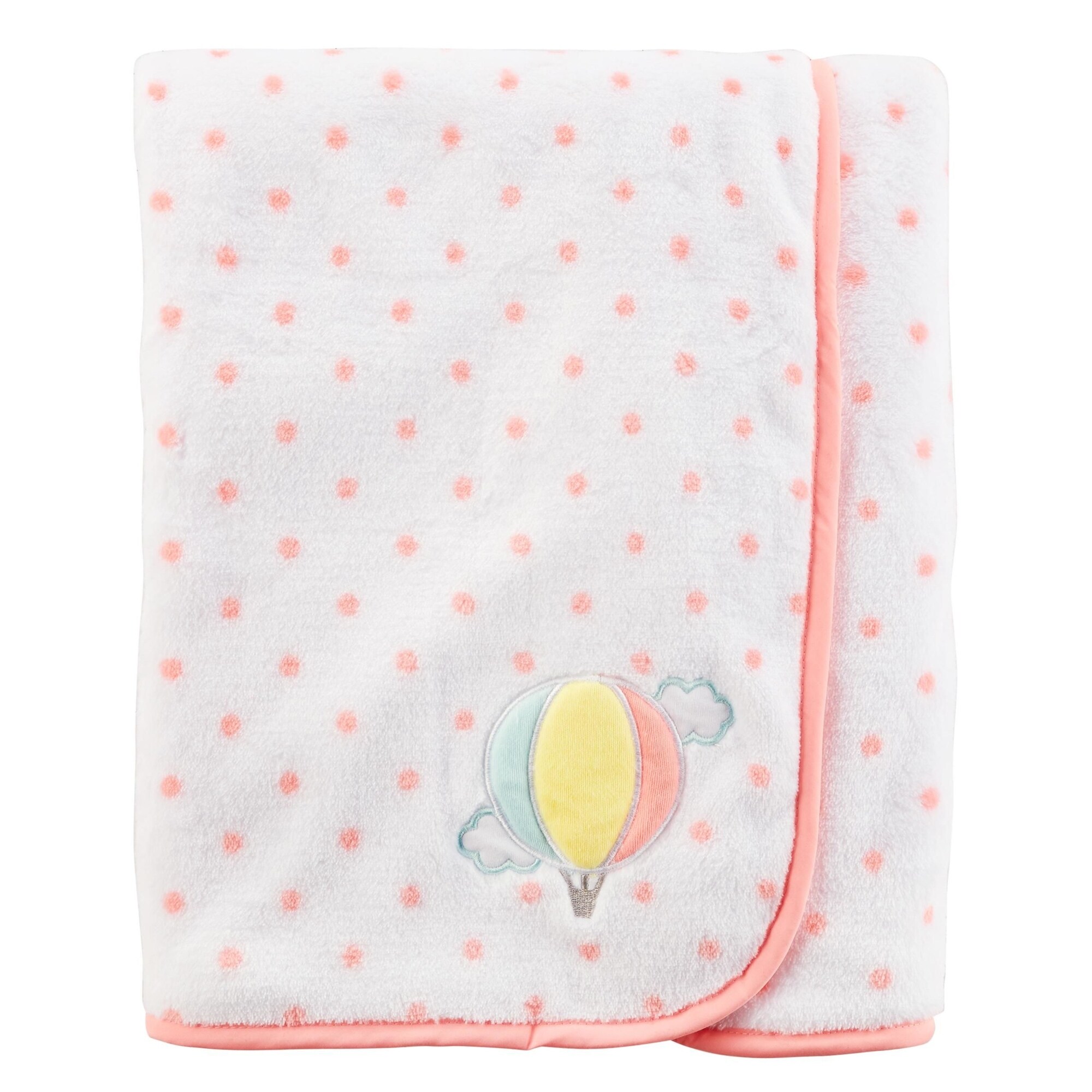 Carter's pink and on sale white polka dot blanket
