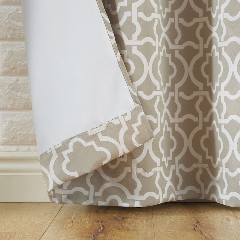 Sun Zero Barnett Trellis Blackout Grommet Curtain Panel, Single Panel