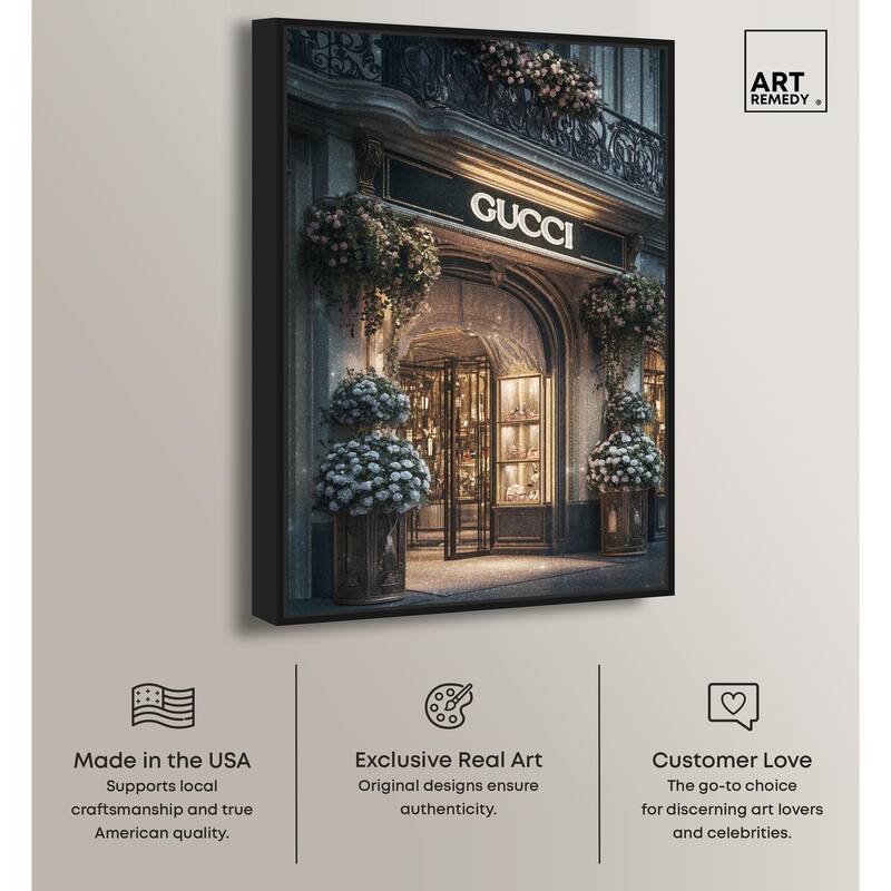 Illuminated Luxury Store Canvas by Art Remedy