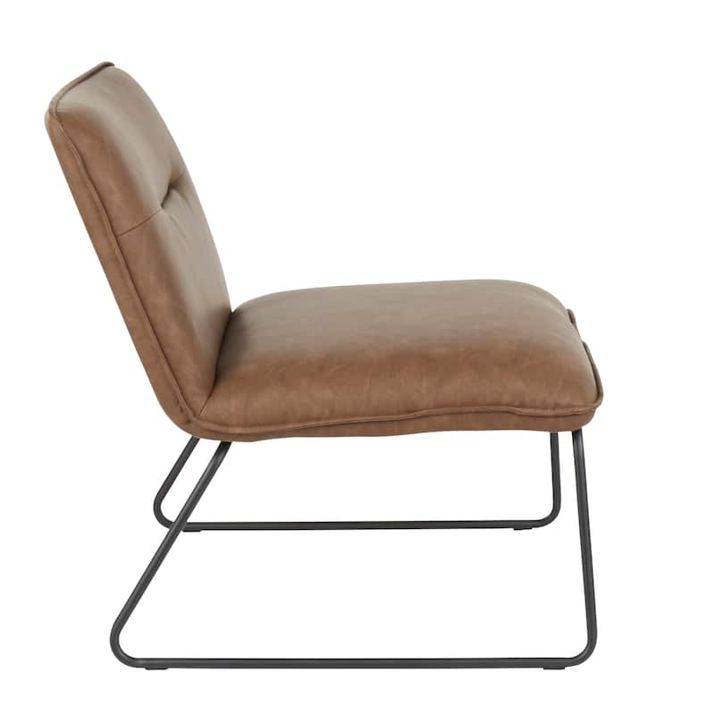 Carbon Loft Kerby Industrial Faux Leather Accent Chair