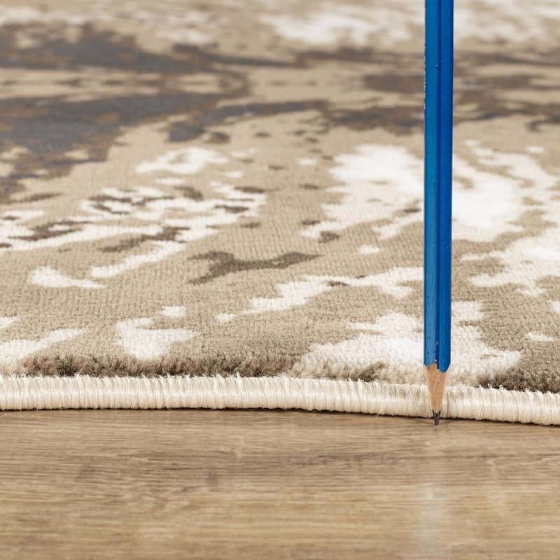 Brown 5 ft. x 7 ft. Luxury Area Rug, 0.43 Pile Height – Sophisticated Warmth for Any Room - 6' x 7'