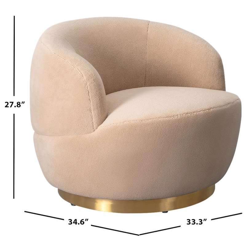 SAFAVIEH Couture Hatsue Swivel Chair - 33Wx35Dx28H