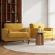 preview thumbnail 13 of 68, 2 Set Modern Wide Armchair Corduroy Accent Chairs