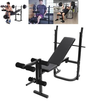 BOSCARE Weight Bench Barbell Lifting Press Gym Equipment Exercise Adjustable Incline Utility Weight Lift Bench Rack