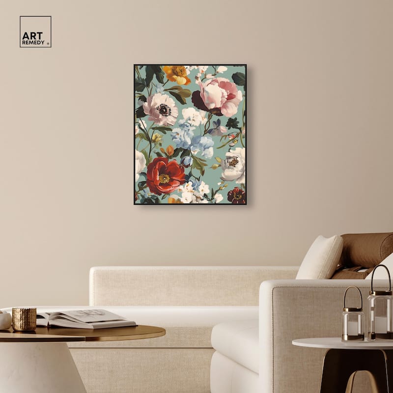 Floral Tapestry II Canvas by Art Remedy