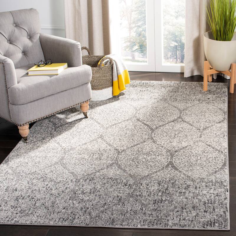 SAFAVIEH Madison Stella Boho Chic Ogee Trellis Rug - 6'7" x 9'2" - Grey/Ivory