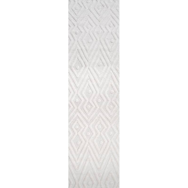 JONATHAN Y Salines Moroccan Diamond Indoor/Outdoor Area Rug - 2 X 8 - Ivory