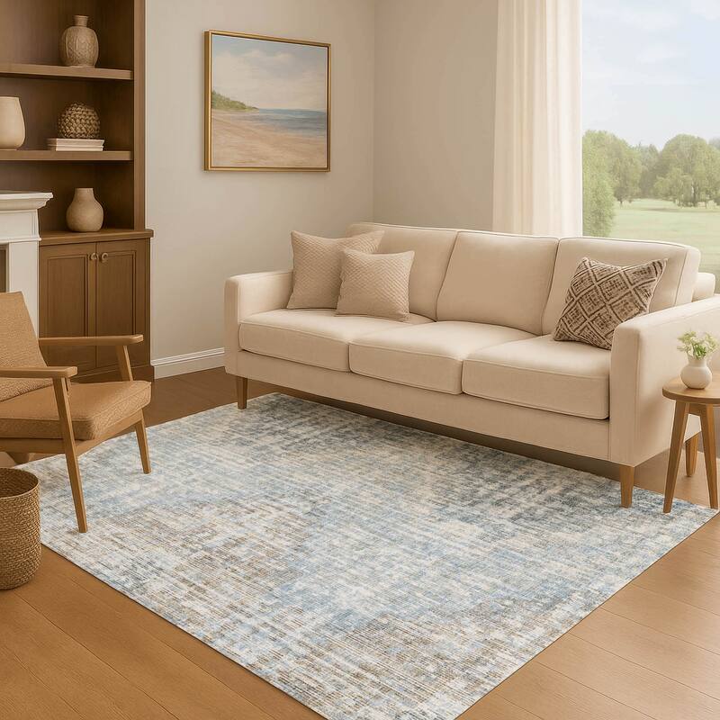 Premium Washable Super Soft Ombre Chevron Mayfield Rug