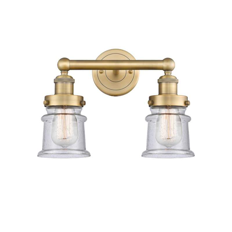 Innovations Lighting 616-2W-11-14 Canton Vanity Canton 2 Light 14" - Brushed Brass / Seedy