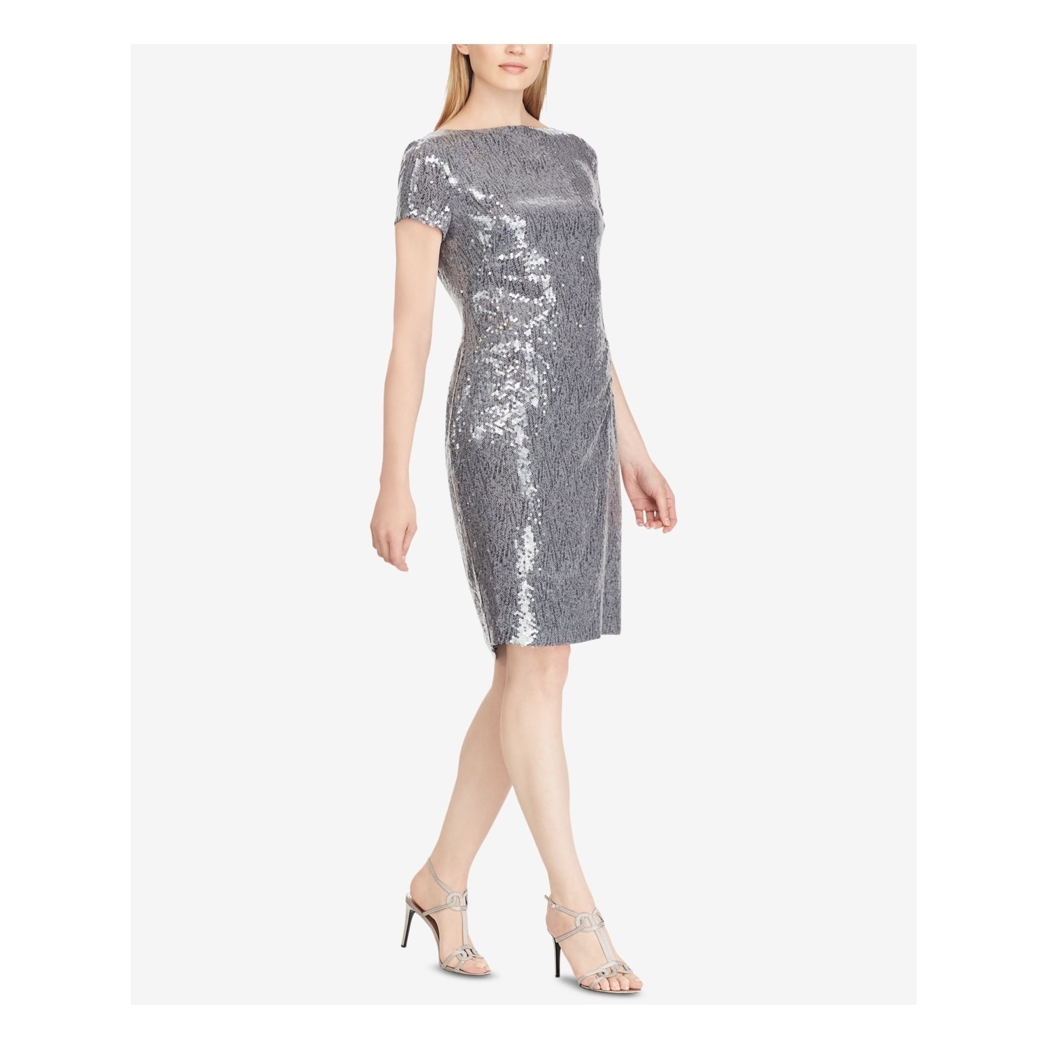 ralph lauren silver dress