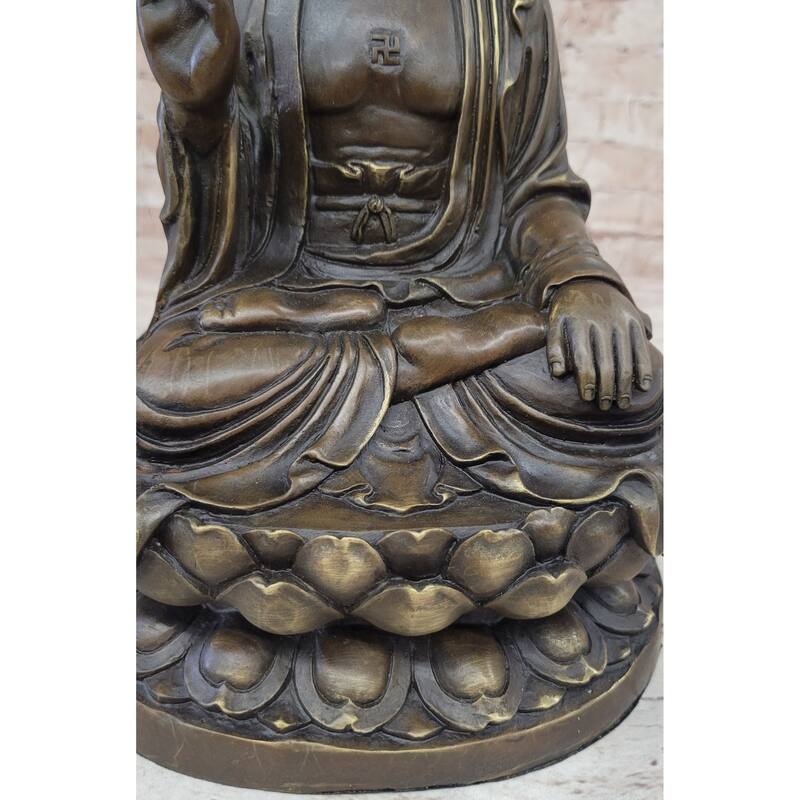 Meditating Shakyamuni Buddha Bronze Sculpture Statue Original Art